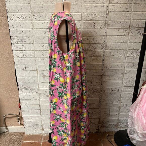 Vintage National Floral Lemon Spring SUmmer MuMu Large - Picture 4 of 10